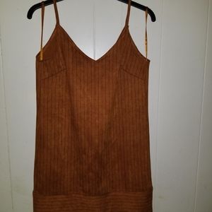 She + Sky Brown Corduroy Slip Dress